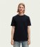 Scotch and SodaEssentials Crewneck jersey T shirt in Organic Cotton Night (0002)