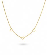 24Kae Necklace With Twisted Hearts 32467Y Gold colored