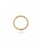 24Kae  Ring Met Structuur 925 Sterling zilver 12458Y Yellow