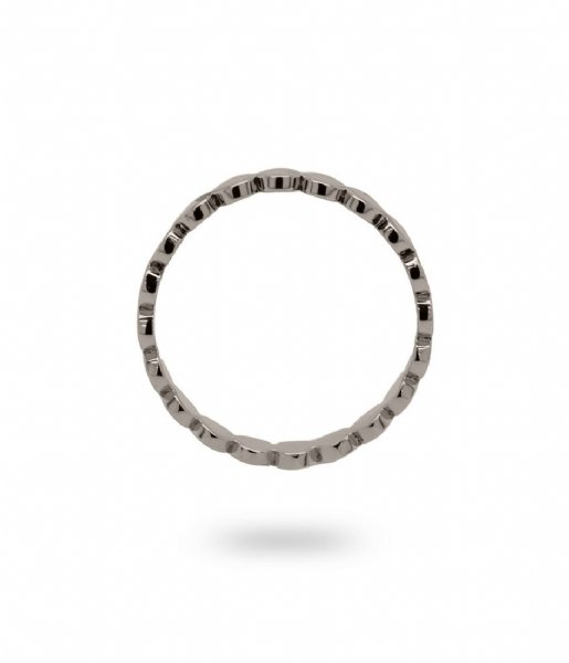 24Kae  Ring met cirkels 925 Sterling zilver gerhodineerd 12420S Silver