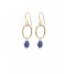 Graceful Lapis Lazuli GP Earrings