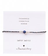 A Beautiful Story Iris Card Lapis Lazuli Bracelet SC Silver colored