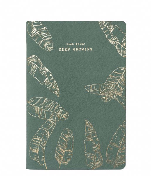 A Beautiful Story  Notebook Keep Growing Green Gold colored