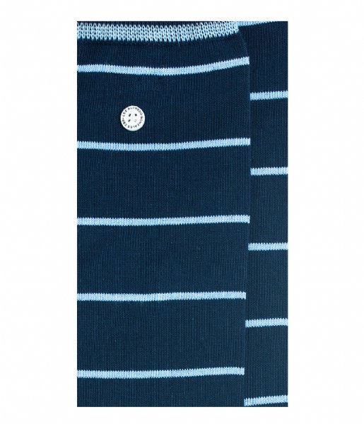 Alfredo Gonzales  Stripes Thin Socks navy light blue (109)