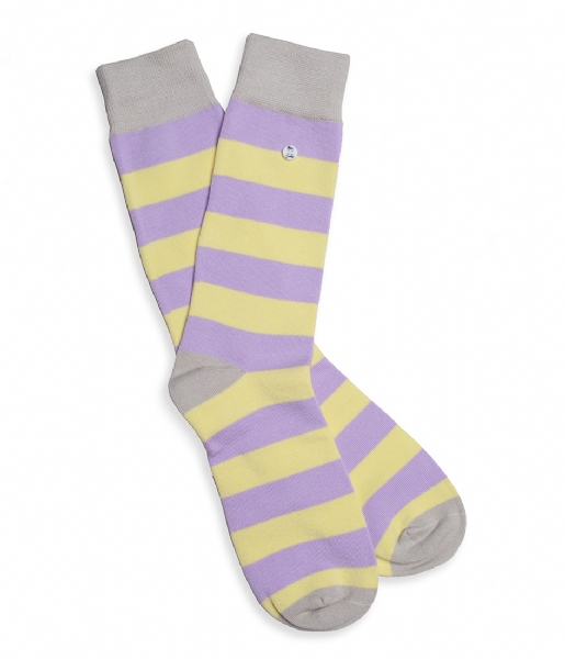 Alfredo Gonzales  Stripes Socks purple