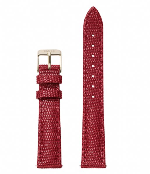 CLUSE  Minuit Strap Deep Red Lizard deep red lizard gold plated (CLS382)
