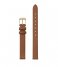Strap 12 mm Leather Gold colored