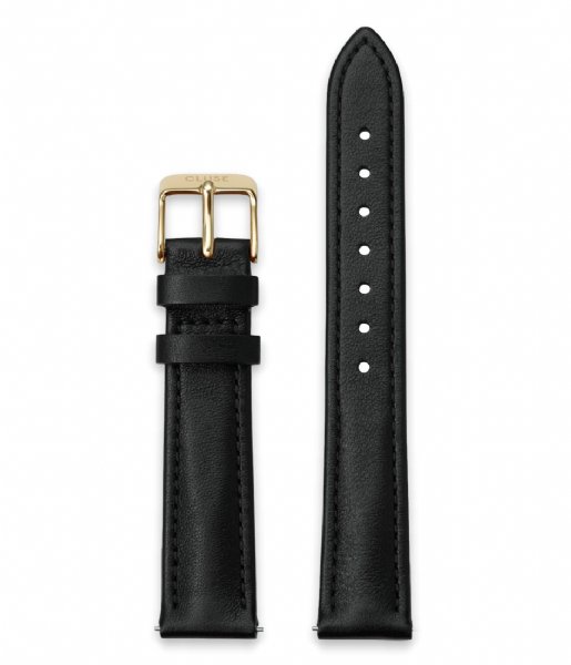 CLUSE  Strap 16 mm Leather Gold colored Black (CS12229)