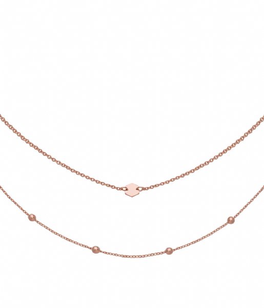 CLUSE  Essentielle Set of Two Necklaces Petite Hexagon  rose gold color (CLJ20004)