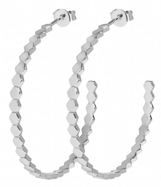 CLUSE  Essentiele All Hexagons Hoop Earrings silver plated (CLJ52008)