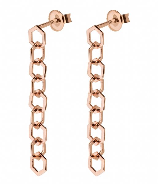 CLUSE  Essentiele Open Hexagons Chain Earrings rose gold plated (CLJ50009)