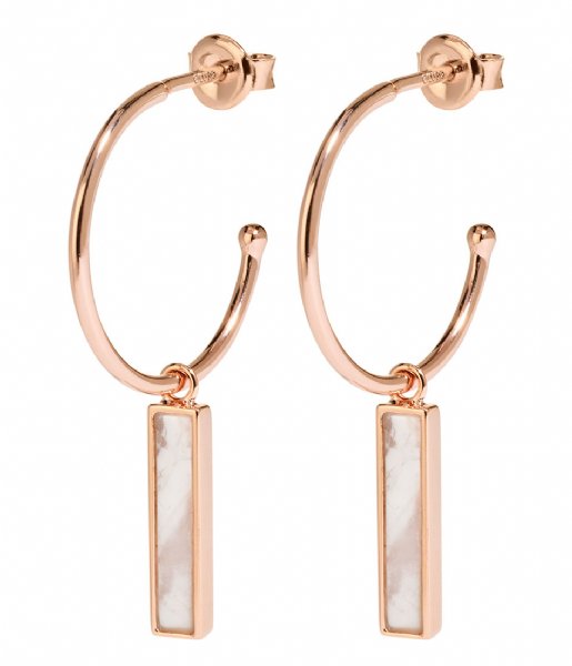 CLUSE  Idylle Marble Bar Hoop Earrings rose gold plated (CLJ50001)