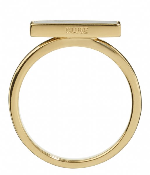 CLUSE  Idylle Marble Bar Ring gold plated (CLJ41002)