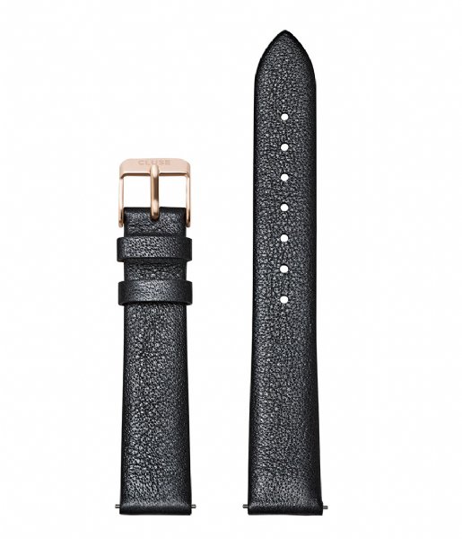 CLUSE  Strap Leather Rose Gold Colored 16 mm dark grey metallic (CS1408101054)