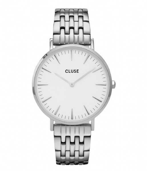 CLUSE  Boho Chic Multi Link Silver Colored White white silver colored (CW0101201023)
