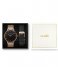 CLUSEBoho Chic Gift Box Mesh Watch and leather strap Rose gold colored