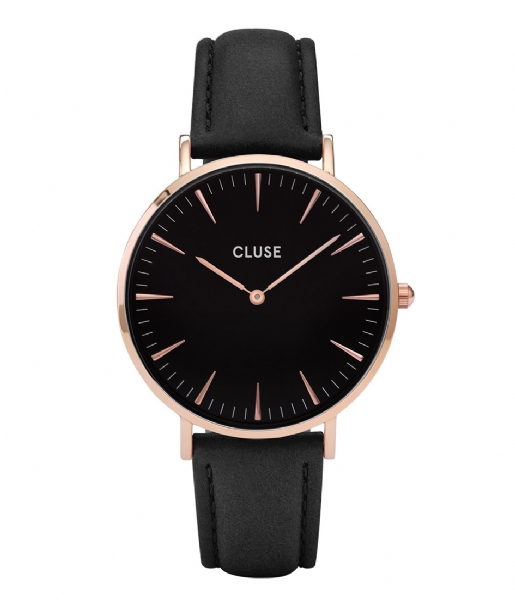 CLUSE  Strap 18 mm Leather Rose Gold Plated black rose gold plated (CS1408101001)