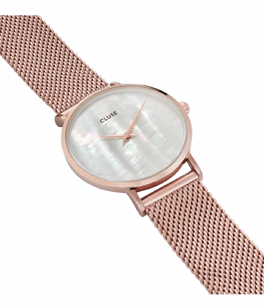 CLUSE  Minuit La Perle Mesh Rose Gold Plated rose gold color white pearl (CL30047)