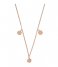 CLUSE  Essentielle Three Hexagon Charms Necklace rose gold plated (CLJ20012)