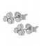 CLUSE  Essentielle Three Hexagon Stud Earrings silver plated (CLJ52017)