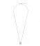 CLUSE  Force Tropicale Twisted Chain Tag Pendant Necklace rose gold plated (CLJ20014)