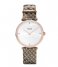 CLUSE  Triomphe Rose Gold Plated White Pearl soft almond python (CL61007)