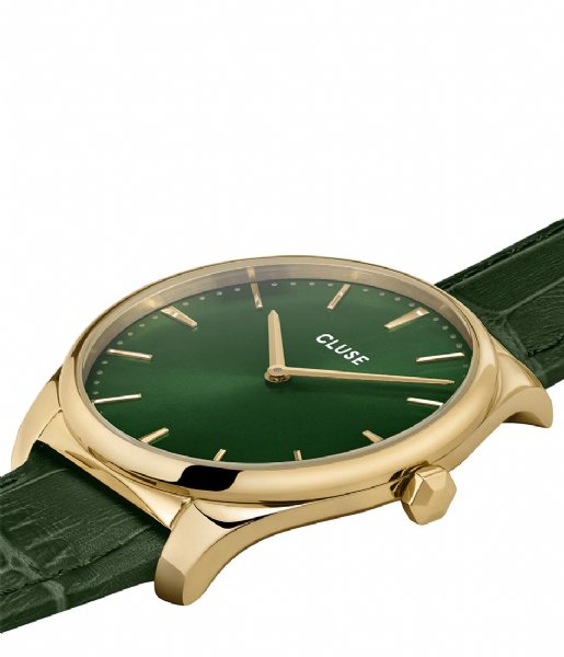 CLUSE  Feroce Leather Gold Plated gold plated forest green (CW0101212006)