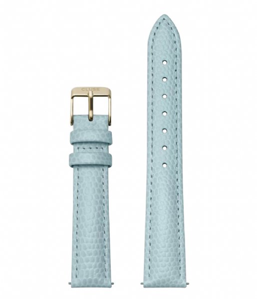 CLUSE  Strap Leather 16 mm Gold colored Lizard blue (CS12217)