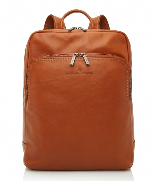 Castelijn & Beerens  Firenze Backpack 15.6 inch + tablet lichtbruin