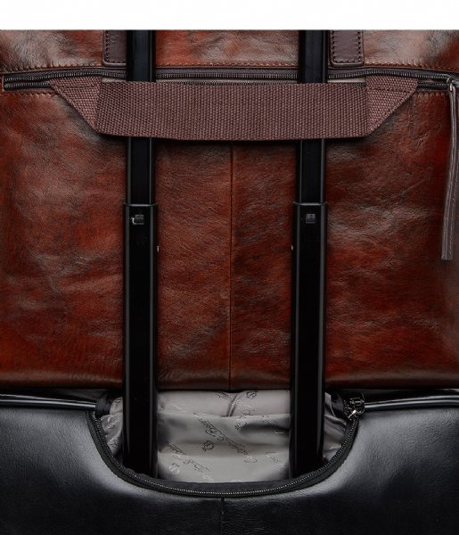 Castelijn & Beerens  Rien Laptop Shoulder Bag 15.4 Inch cognac