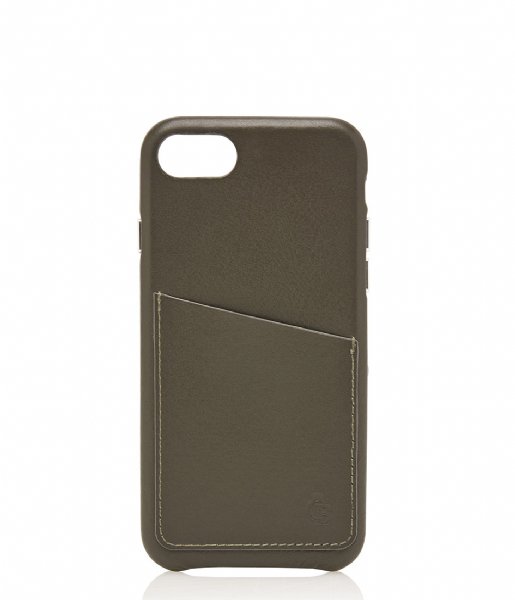 Castelijn & Beerens  Nappa Back Cover Wallet iPhone 7 + 8 dark military
