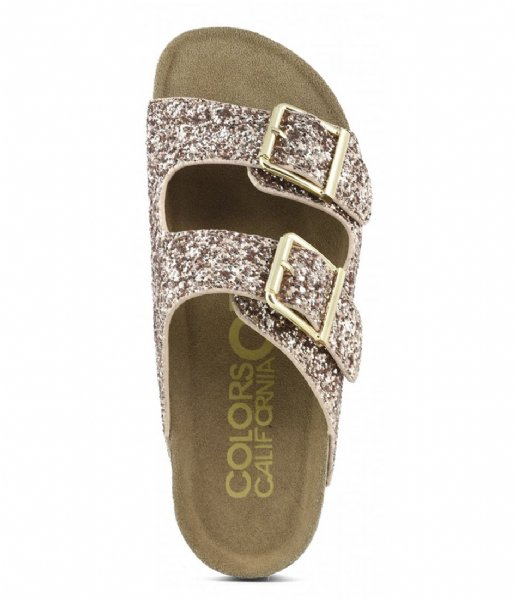brochure Pasture Ud over Colors of California Slippers Bio Sandal In Glitter Pink Gold (PKGOL) | The  Little Green Bag
