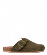 Colors of California Man Sabot Sandal In Suede Military (MIL)