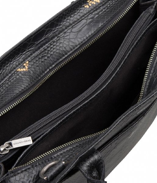 Cowboysbag  Laptop Bag Jade 13 inch X Bobbie Bodt Snake Black and Gold (108)
