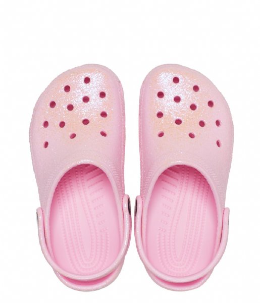 Crocs  Classic Glitter Clog Kids Flamingo (6S0)