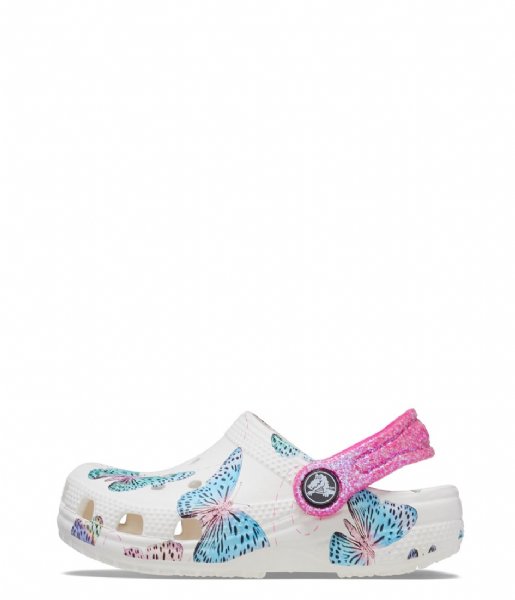 Crocs  Classic Butterfly Clog Toddler White/Multi (94S)