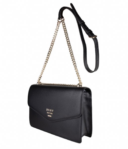 DKNY  Whitney Large Shoulder Bag Flap black gold