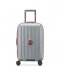 Delsey Håndbagage kufferter St Tropez 55 cm 4 Double Wheels Expandable Cabin Trolley Case Silver
