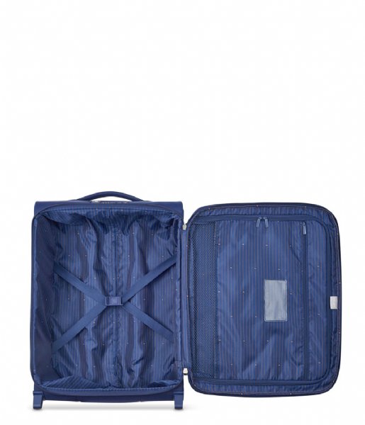 Delsey Håndbagage kufferter Brochant 2.0 55 cm Slim 2W Expandable Cabin Trolley Case Blue