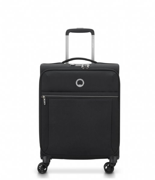 Delsey Håndbagage kufferter Brochant 2.0 55 cm 4 Double Wheels Expandable Cabin Trolley Case Black