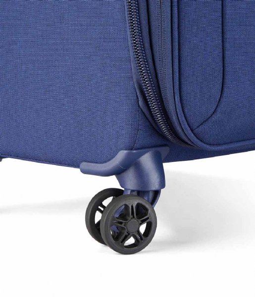 Delsey Håndbagage kufferter Brochant 2.0 55 cm 4 Double Wheels Expandable Cabin Trolley Case Blue