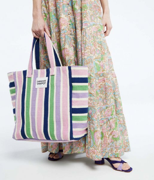 Fabienne Chapot  Rainbow Tote Bag Cream White/Multi (1003-8710-MUL)