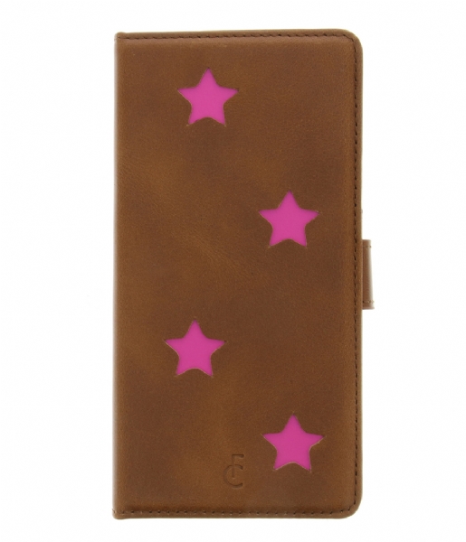 Fabienne Chapot  Pink Reversed Star Booktype Huawei P9 Lite cognac