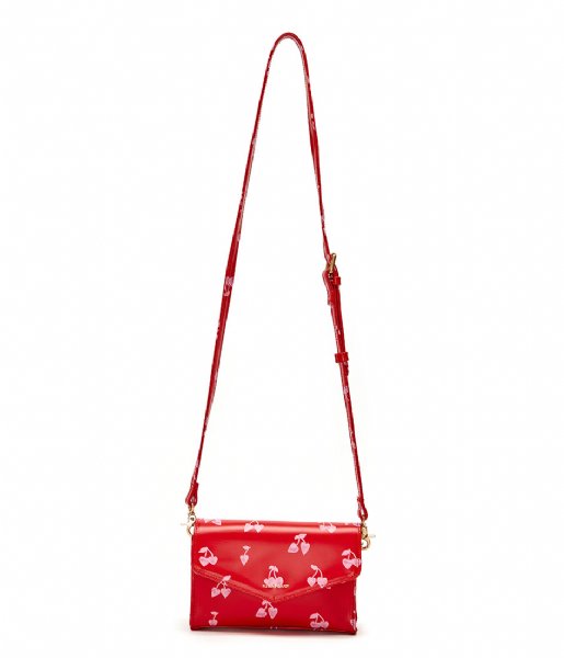 Fabienne Chapot  Rhea Bag Small Printed Mon Cherry Scarlet Red