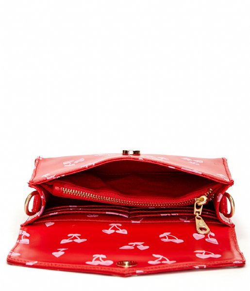 Fabienne Chapot  Rhea Bag Small Printed Mon Cherry Scarlet Red