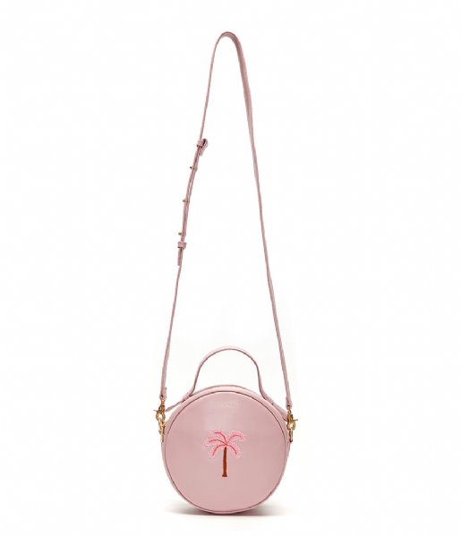 Fabienne Chapot  Roundy Bag Palm Embroidery Pink Romance