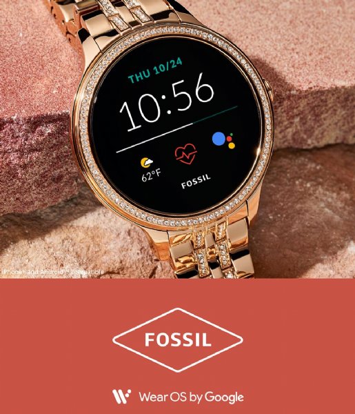 Fossil  Gen 5E Smartwatch FTW6073 Rosegoudkleurig