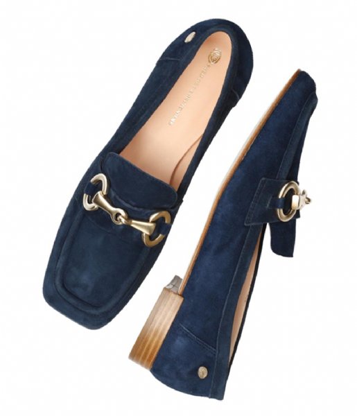 Fred de la Bretoniere  FRS1380 Loafer Luxury Suede Dark Blue (6000)