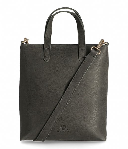 Fred de la Bretoniere  Handbag M Heavy Grain Leather Dark Grey