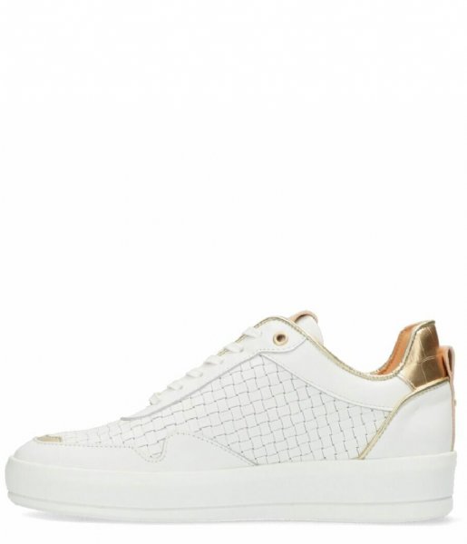 Fred de la Bretoniere  Sneaker Smooth Leather With Woven Detail White (1533)